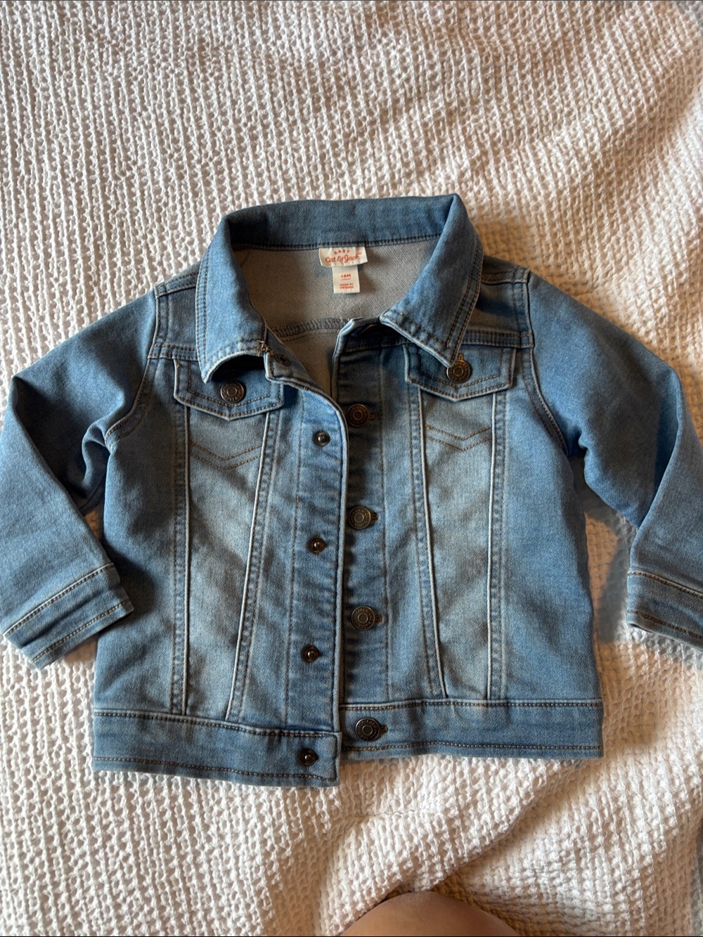 Cat & Jack Light Wash Blue Soft Denim Jacket for Baby